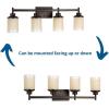 Progress Lighting Alexa Collection 4-Light Etched Opal Glass Modern Bath Vanity Light Brushed Nickel(Antique Bronze)