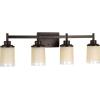 Progress Lighting Alexa Collection 4-Light Etched Opal Glass Modern Bath Vanity Light Brushed Nickel(Antique Bronze)