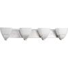 Progress Lighting Appeal Collection 4-Light Etched White Glass Modern Bath Vanity Light Brushed Nickel(Nickel)
