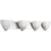 Progress Lighting Appeal Collection 4-Light Etched White Glass Modern Bath Vanity Light Brushed Nickel(Nickel)