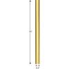Progress Lighting Ceiling Light or Fan Stem Extension Kit, Two 12″ and Two 15″ Stems, 54″ Total Length, 1/2″ Diameter, Hanging Light Fixture & Ceiling Fan Downrod Extension, Natural Brass (P8601-137)