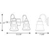 Progress Lighting P300138-015 Litchfield Bath & Vanity, Chrome, 9.25×15.38×15.38