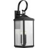 Gibbes Street Collection 3-Light Clear Beveled Glass New Traditional Outdoor Large Wall Lantern Light Textured Black(Textured Black)
