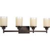 Progress Lighting Alexa Collection 4-Light Etched Opal Glass Modern Bath Vanity Light Brushed Nickel(Antique Bronze)