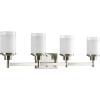 Progress Lighting Alexa Collection 4-Light Etched Opal Glass Modern Bath Vanity Light Brushed Nickel(Brushed Nickel)