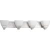 Progress Lighting Appeal Collection 4-Light Etched White Glass Modern Bath Vanity Light Brushed Nickel(Nickel)