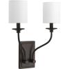 Progress Lighting Bonita Collection Brushed Nickel Two-Light Wall Sconce(Bronze)