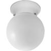 Progress Lighting P3605-30 Ceiling Fixture with White Glass Globe, White