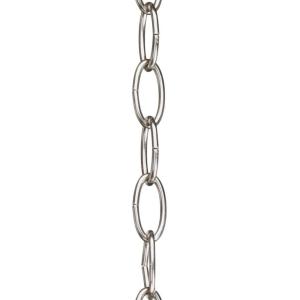 Progress Lighting Accessory Chain – 10′ of 9 Gauge Chain, Indoor & Outdoor, P8757-09, Brushed Nickel