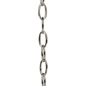 Progress Lighting Accessory Chain – 10′ of 9 Gauge Chain, Indoor & Outdoor, P8757-104, Polished Nickel
