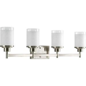 Progress Lighting Alexa Collection 4-Light Etched Opal Glass Modern Bath Vanity Light Brushed Nickel(Brushed Nickel)