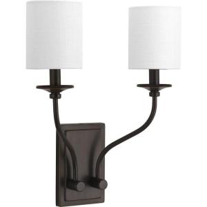 Progress Lighting Bonita Collection Brushed Nickel Two-Light Wall Sconce(Bronze)