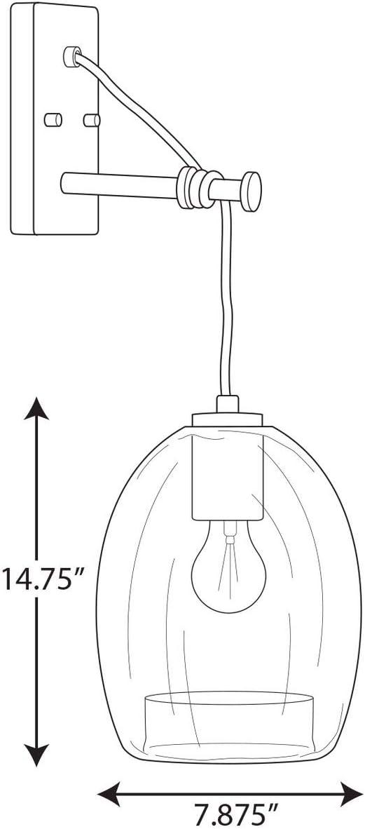 image:imageProgress Lighting Caisson Collection Graphite OneLight Wall Bracket