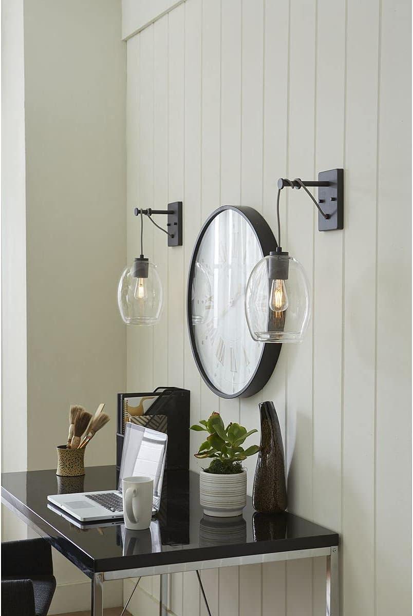 image:imageProgress Lighting Caisson Collection Graphite OneLight Wall Bracket