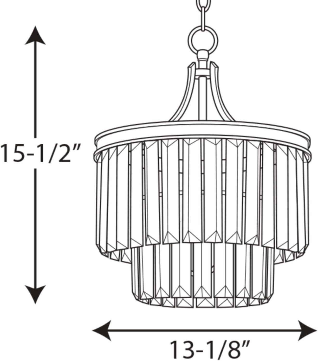 image:imageProgress Lighting Glimmer 3 Light 13 inch SemiFlush Mount Convertible Ceiling Light Antique Bronze P232520 Design SeriesSilver Ridge
