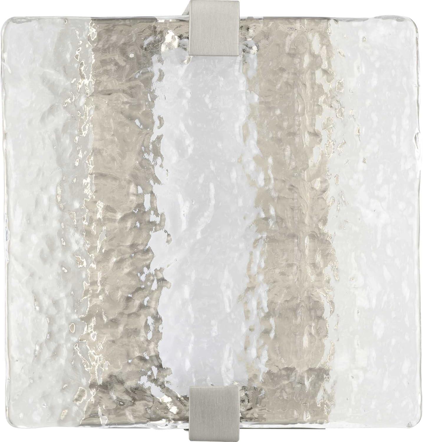 image:imageProgress Lighting LED Stone Glass Sconce Collection Brushed Nickel ADA Wall Sconce 850x800x800Black