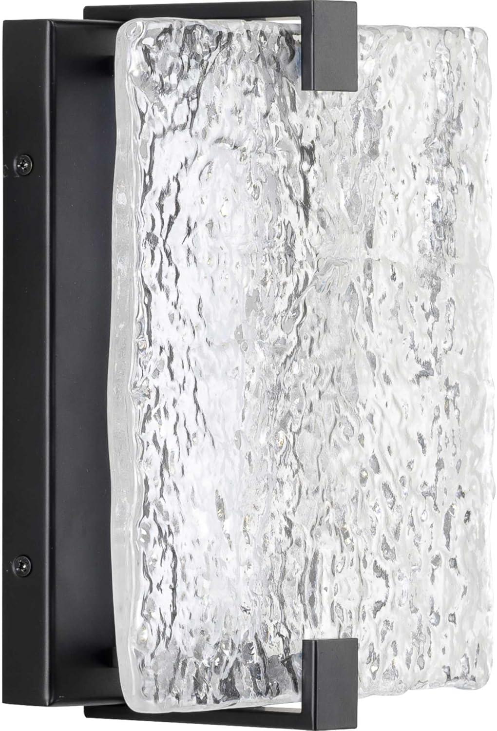 image:imageProgress Lighting LED Stone Glass Sconce Collection Brushed Nickel ADA Wall Sconce 850x800x800Black