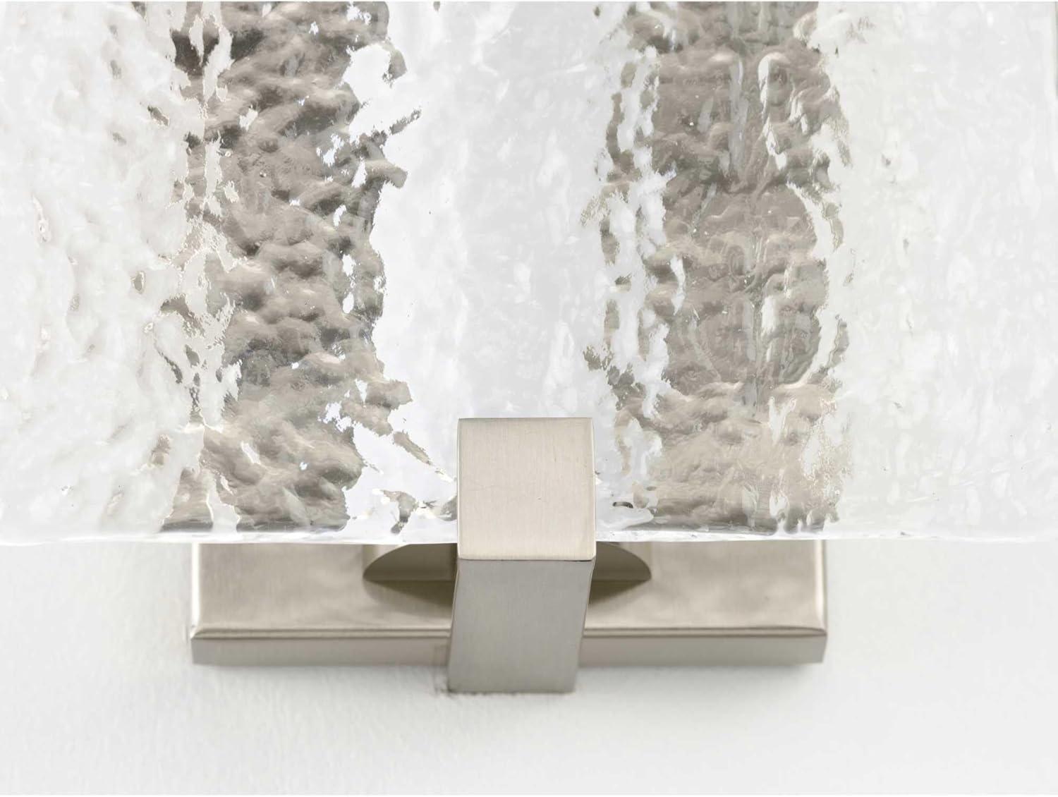 image:imageProgress Lighting LED Stone Glass Sconce Collection Brushed Nickel ADA Wall Sconce 850x800x800Black
