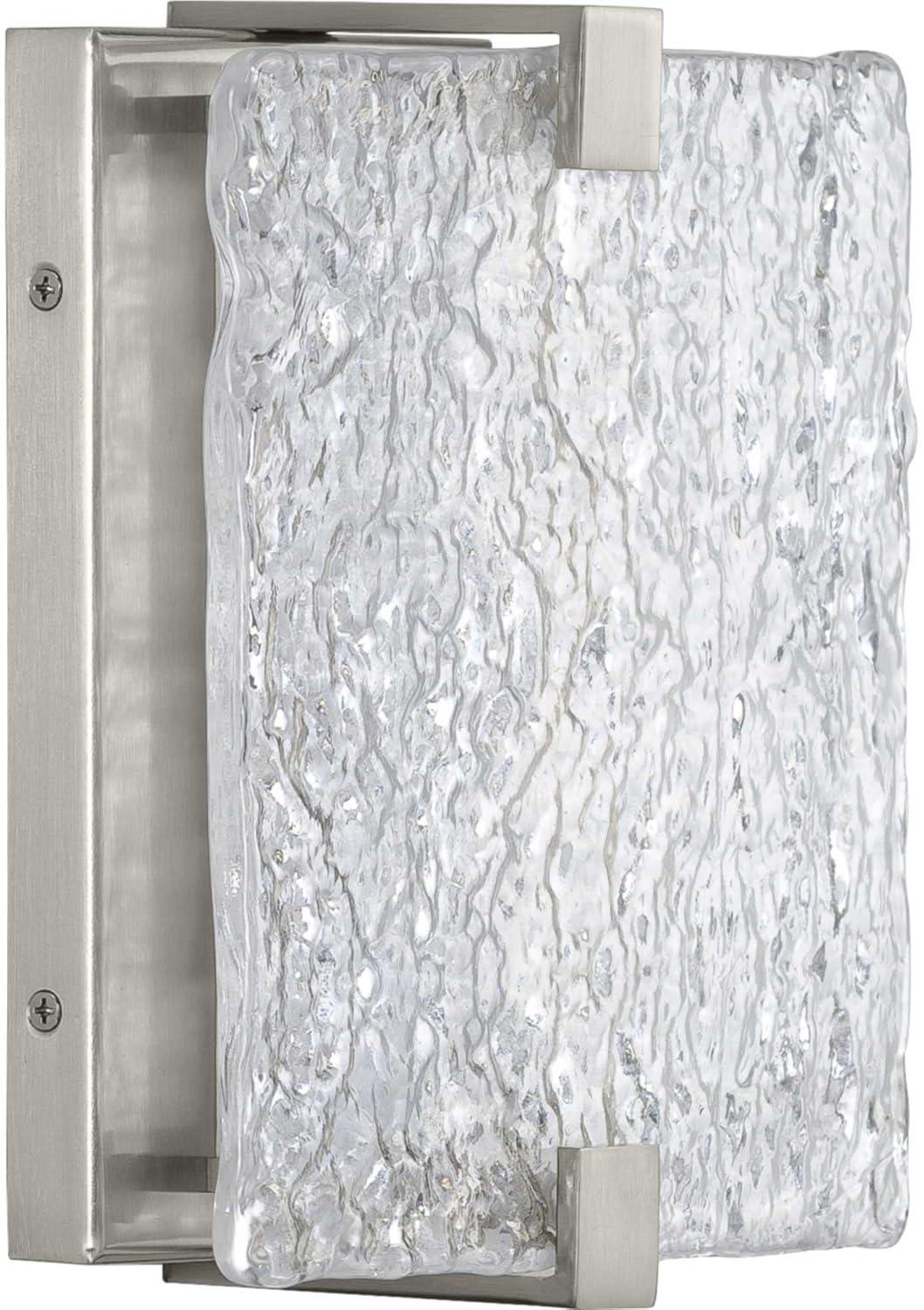 image:imageProgress Lighting LED Stone Glass Sconce Collection Brushed Nickel ADA Wall Sconce 850x800x800Black