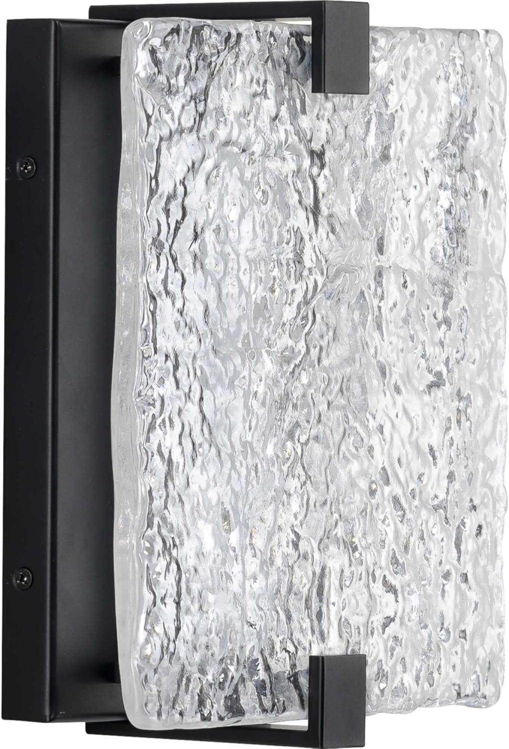 image:imageProgress Lighting LED Stone Glass Sconce Collection Brushed Nickel ADA Wall Sconce 850x800x800Black