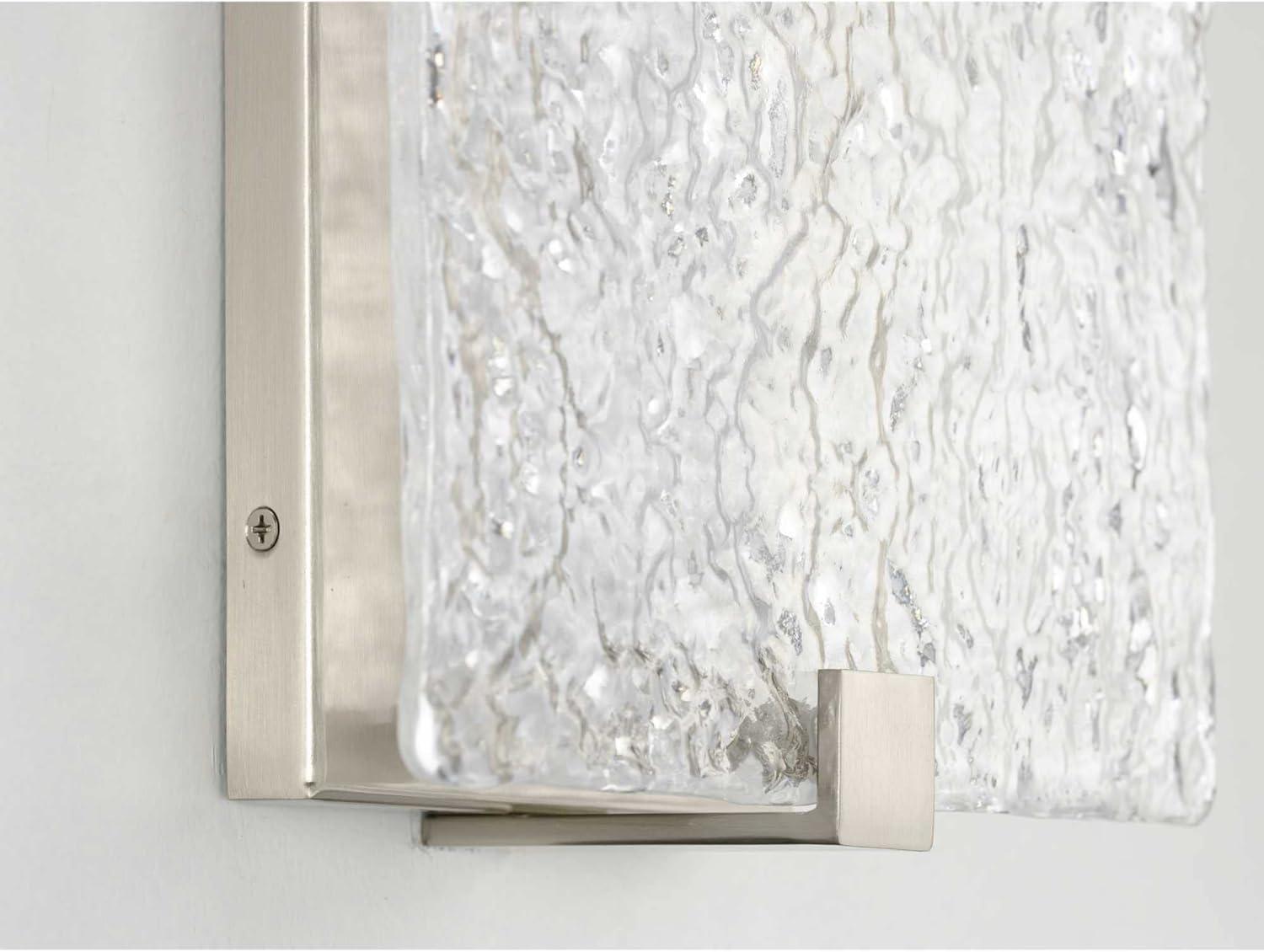 image:imageProgress Lighting LED Stone Glass Sconce Collection Brushed Nickel ADA Wall Sconce 850x800x800Black