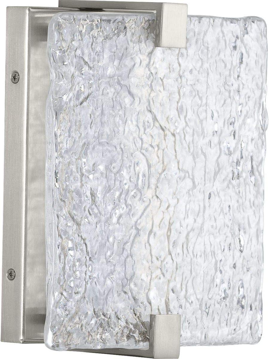 image:imageProgress Lighting LED Stone Glass Sconce Collection Brushed Nickel ADA Wall Sconce 850x800x800Nickel