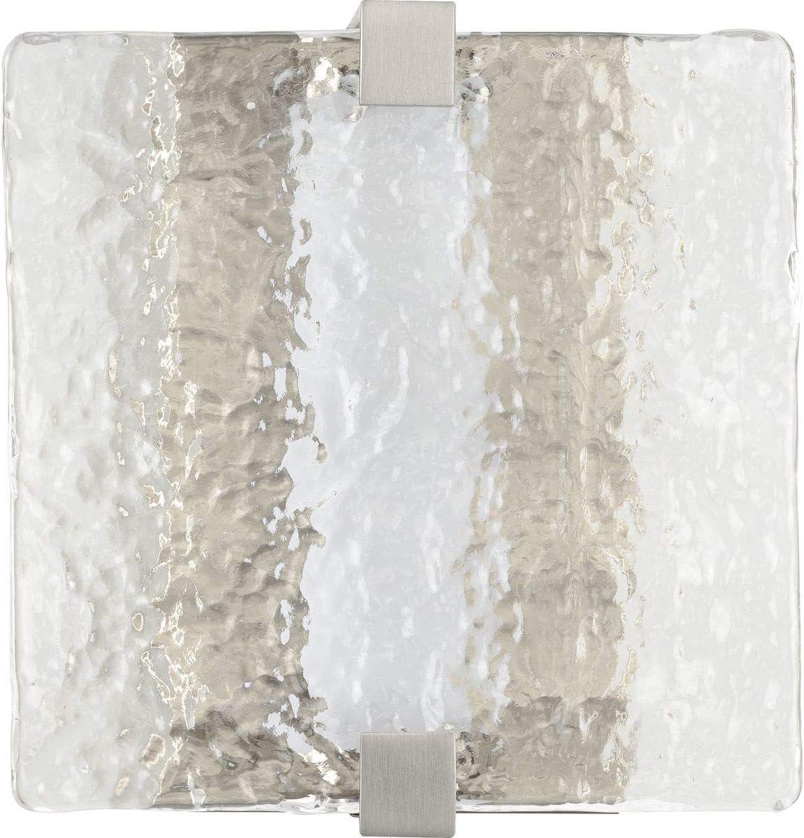image:imageProgress Lighting LED Stone Glass Sconce Collection Brushed Nickel ADA Wall Sconce 850x800x800Nickel