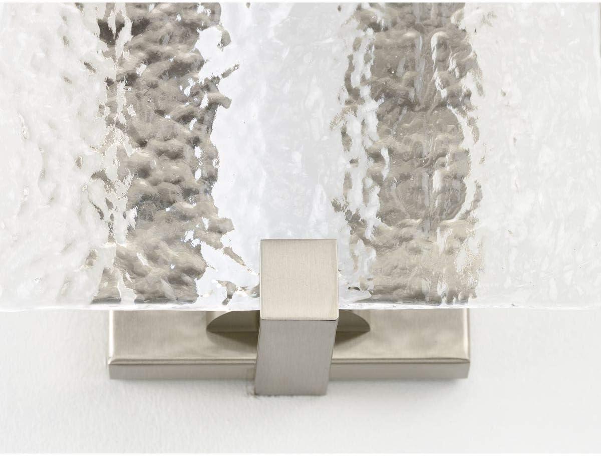 image:imageProgress Lighting LED Stone Glass Sconce Collection Brushed Nickel ADA Wall Sconce 850x800x800Nickel