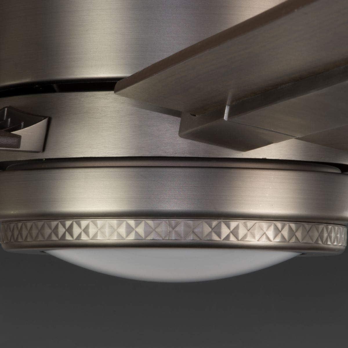 image:imageProgress Lighting P25868130K Protruding Mount 6 WalnutDriftwood Blades Ceiling fan with 17 watts light Antique Nickel