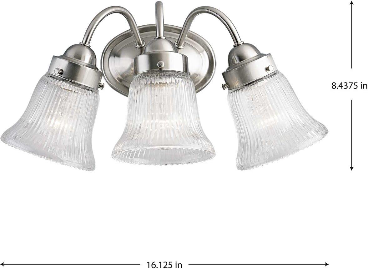 image:imageProgress Lighting P328915 3 Light Bath Fixture Polished ChromeBrushed Nickel