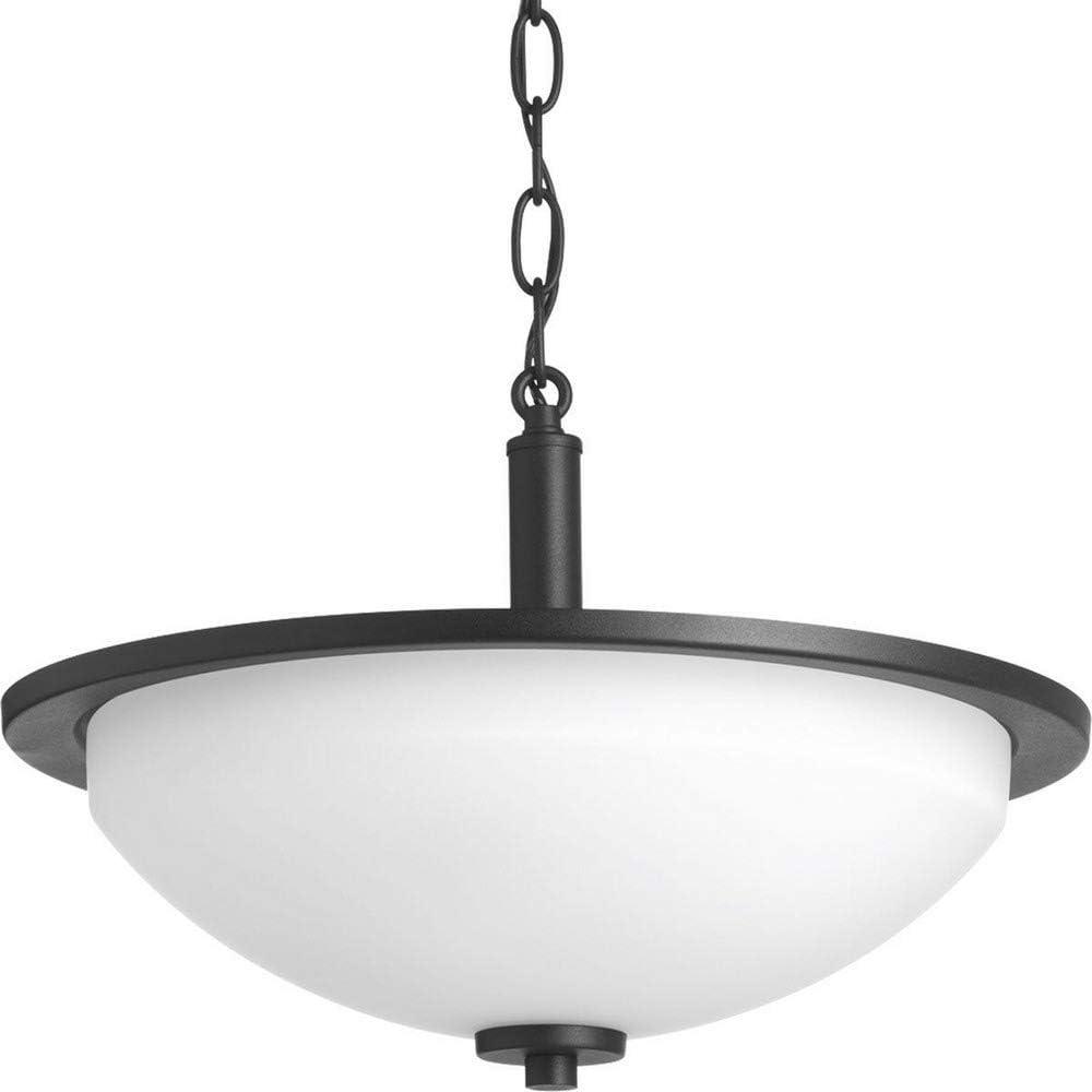 image:imageProgress Lighting Replay Collection 2Light Ceiling Light Flush Mount Ceiling Light Fixture for Interior Kitchen Lights Hallway Bedroom Living Room 14Inch by 534Inch Polished NickelTextured Black