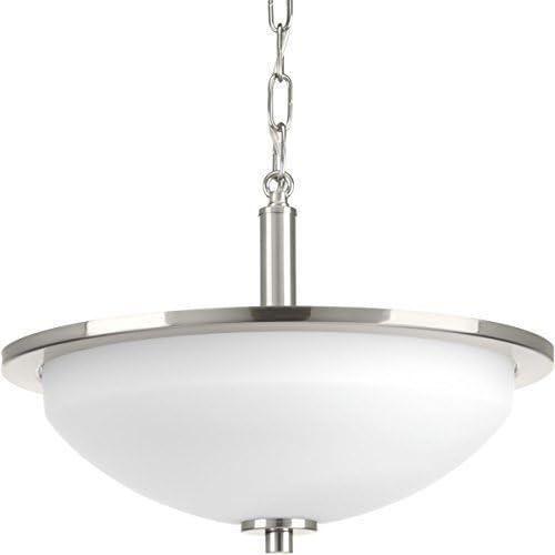 image:imageProgress Lighting Replay Collection 2Light Ceiling Light Flush Mount Ceiling Light Fixture for Interior Kitchen Lights Hallway Bedroom Living Room 14Inch by 534Inch Polished NickelBrushed Nickel