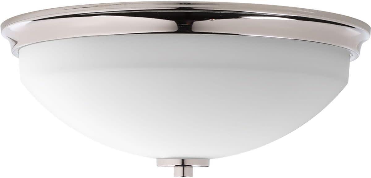 image:imageProgress Lighting Replay Collection 2Light Ceiling Light Flush Mount Ceiling Light Fixture for Interior Kitchen Lights Hallway Bedroom Living Room 14Inch by 534Inch Polished NickelPolished Nickel