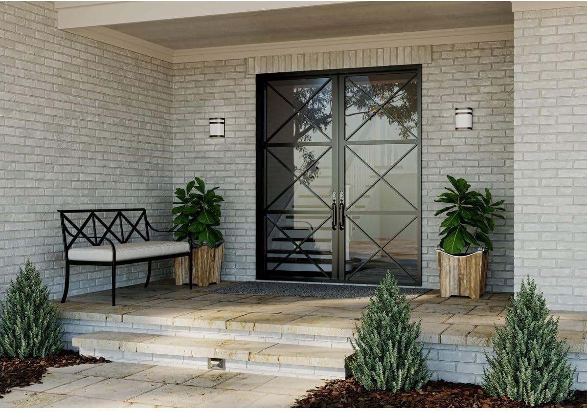 image:imageProgress Lighting Valera LED Collection 1Light Matte White Acrylic Shade Modern Outdoor Small Wall Lantern Light Brushed NickelBronze