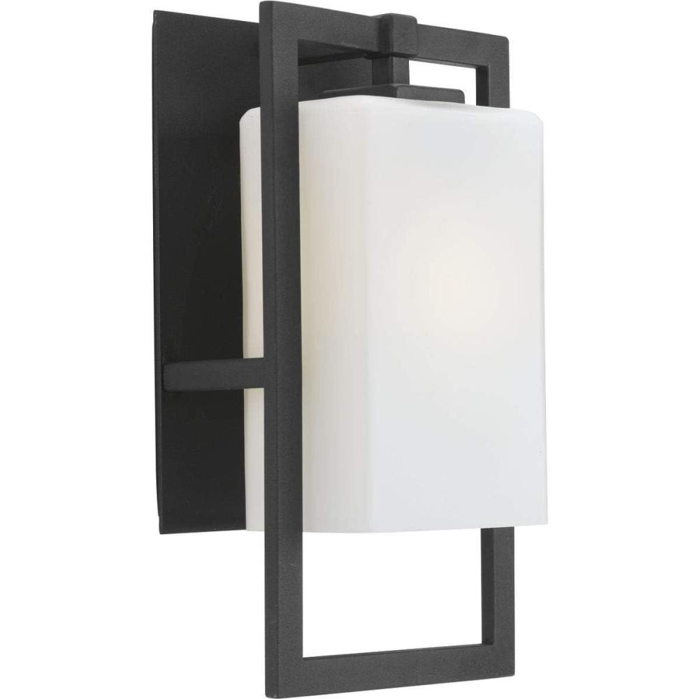 image:imageJack Collection 1Light Etched Umber Flax Glass Craftsman Outdoor Sconce Wall Light Antique BronzeBlack