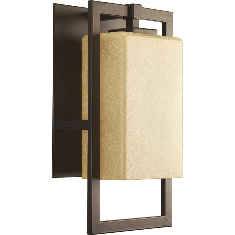 image:imageJack Collection 1Light Etched Umber Flax Glass Craftsman Outdoor Sconce Wall Light Antique BronzeBronze