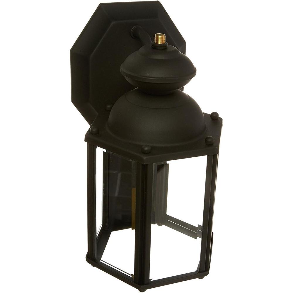 image:imageProgress Lighting 1Light Clear Beveled Glass Traditional Outdoor Wall Lantern Light BrassGUARD Lantern Collection Outdoor P575609 Brushed NickelBlack