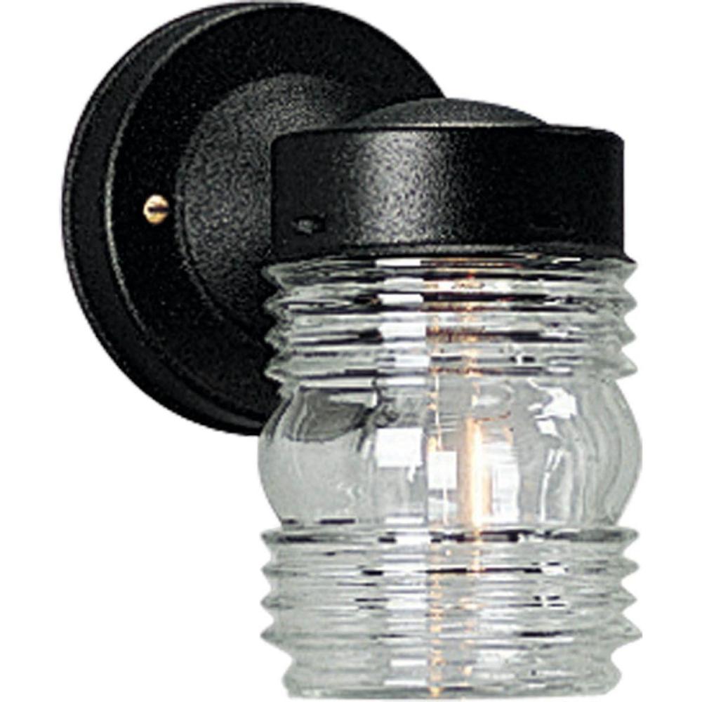 image:imageProgress Lighting 1Light Clear Glass Traditional Outdoor Wall Lantern Light Textured BlackBlack