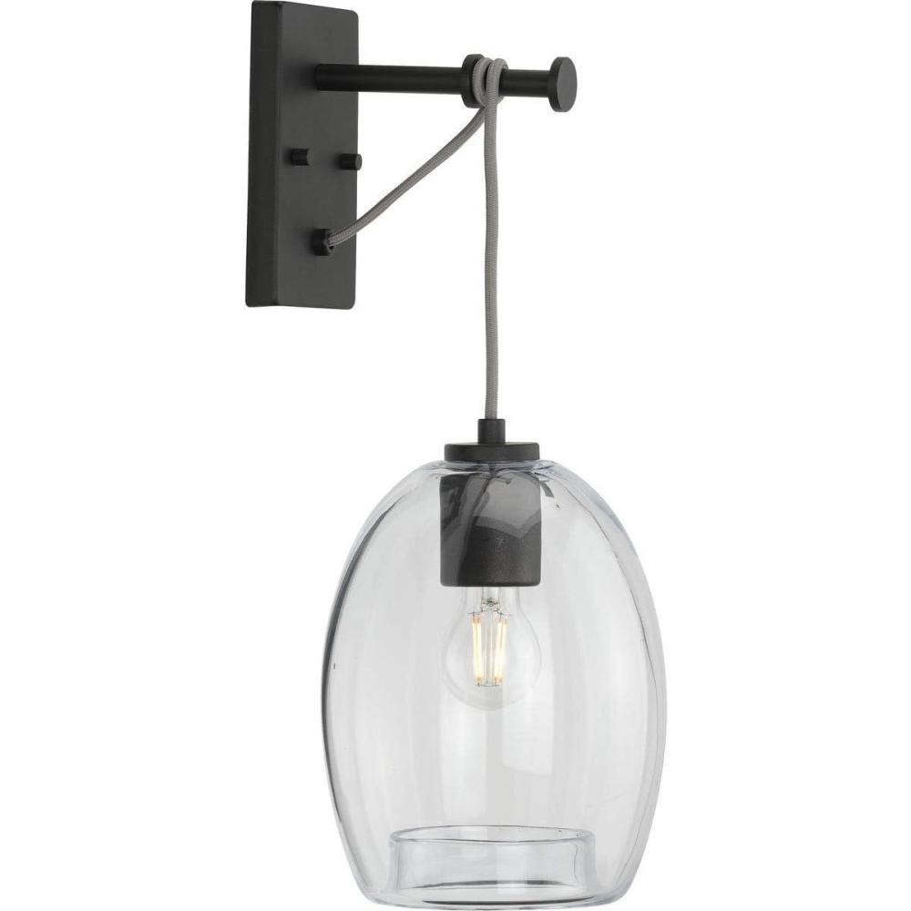 image:imageProgress Lighting Caisson Collection Graphite OneLight Wall Bracket