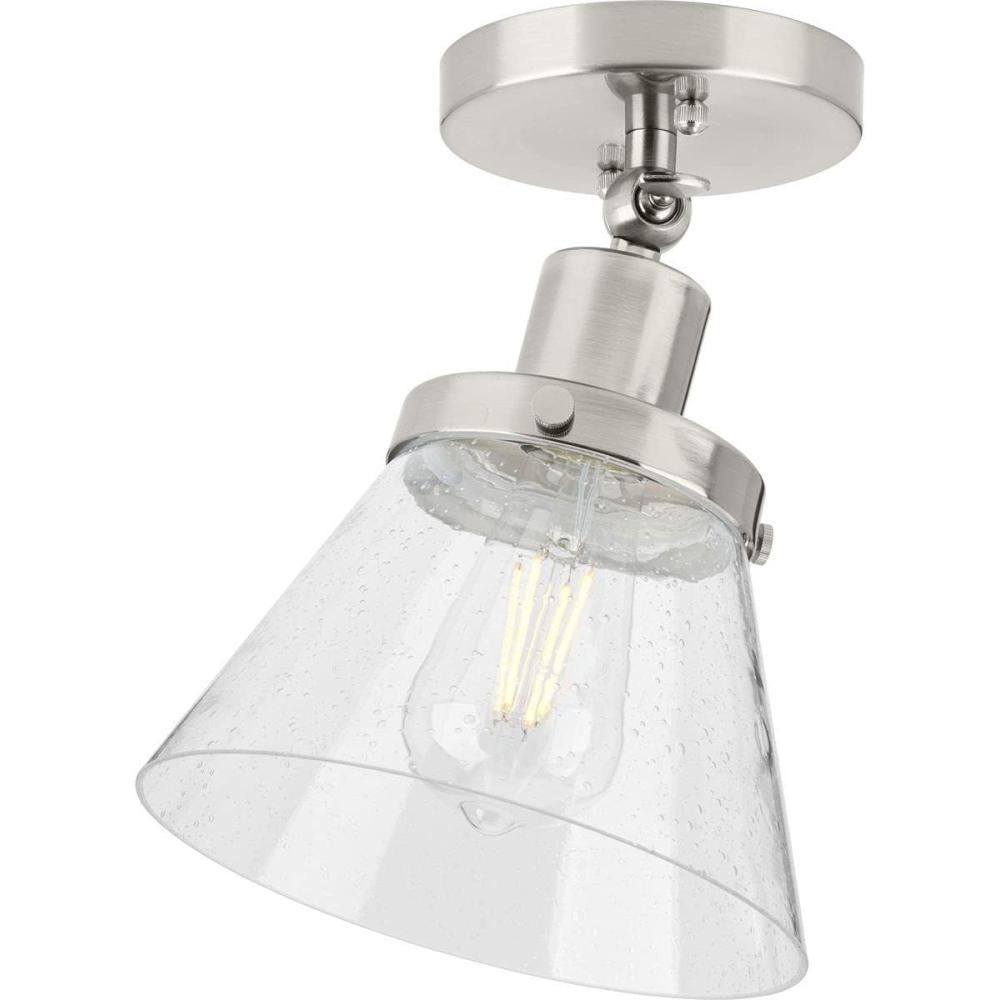 image:imageProgress Lighting Hinton Collection 1Light Seeded Glass Brushed Nickel Industrial Flush Mount Ceiling Light 1000x800x800