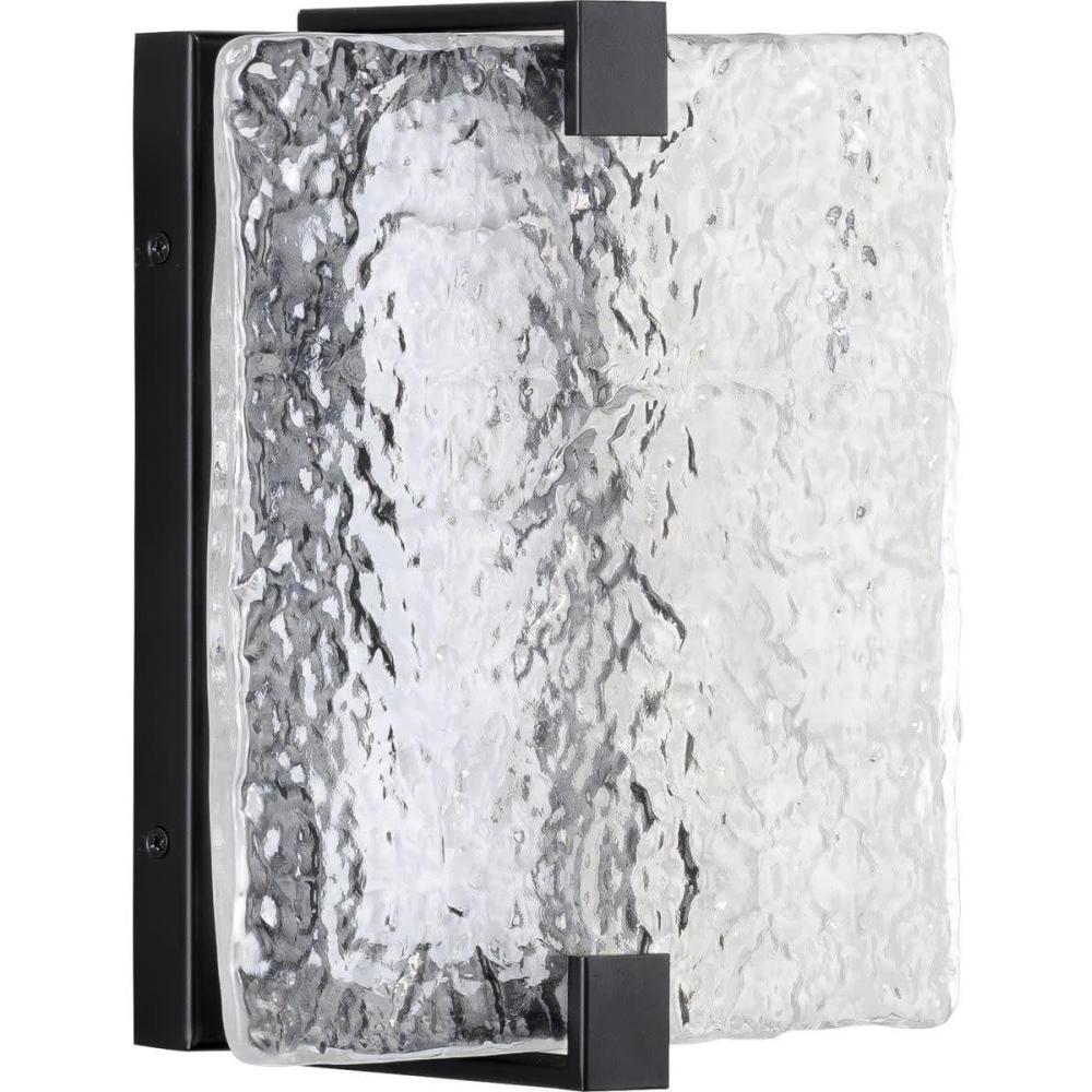 image:imageProgress Lighting LED Stone Glass Sconce Collection Brushed Nickel ADA Wall Sconce 850x800x800Black
