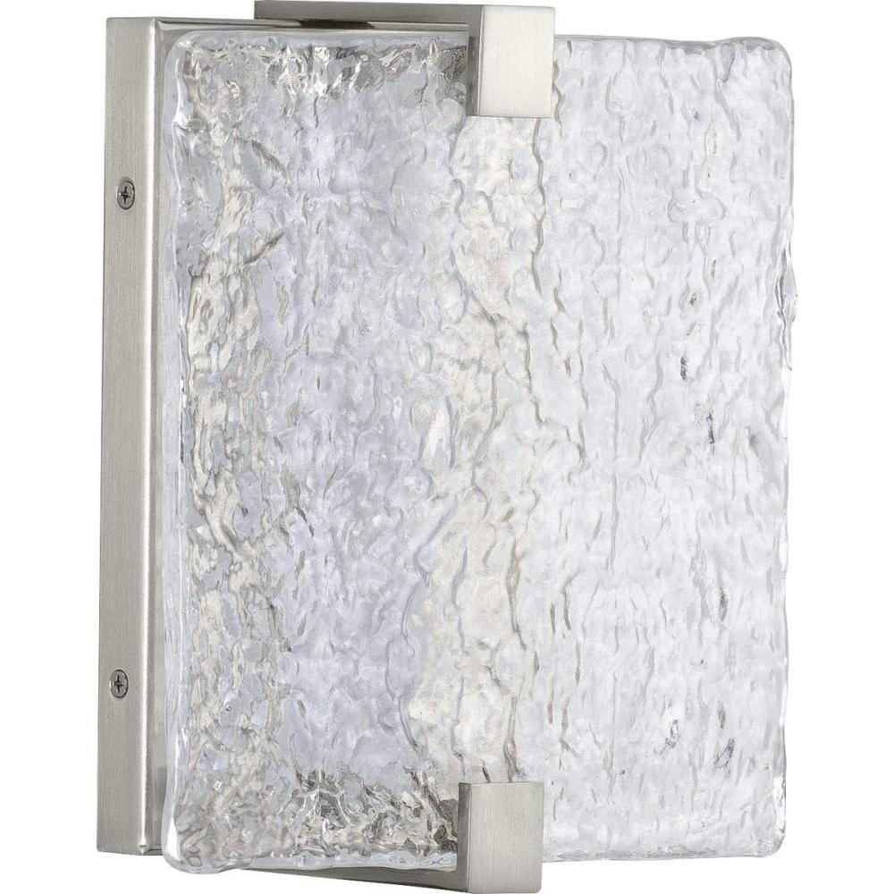 image:imageProgress Lighting LED Stone Glass Sconce Collection Brushed Nickel ADA Wall Sconce 850x800x800Nickel