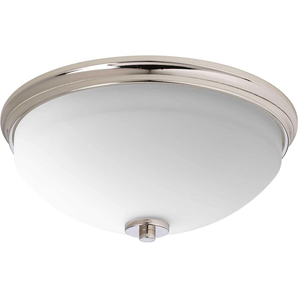 image:imageProgress Lighting Replay Collection 2Light Ceiling Light Flush Mount Ceiling Light Fixture for Interior Kitchen Lights Hallway Bedroom Living Room 14Inch by 534Inch Polished NickelPolished Nickel