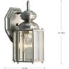 Progress Lighting 1-Light Clear Beveled Glass Traditional Outdoor Wall Lantern Light, BrassGUARD Lantern Collection, Outdoor, P5756-09, Brushed Nickel(Brushed Nickel)