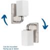 Progress Lighting Cowan Collection 4 3/4 in. 1-Light Vintage Brass Vanity Light Etched Glass Modern Bath(Nickel)
