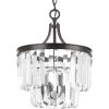 Progress Lighting Glimmer 3 Light 13 inch Semi-Flush Mount Convertible Ceiling Light, Antique Bronze, P2325-20, Design Series(Antique Bronze)