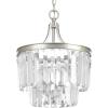 Progress Lighting Glimmer 3 Light 13 inch Semi-Flush Mount Convertible Ceiling Light, Antique Bronze, P2325-20, Design Series(Silver Ridge)