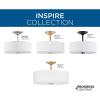 Progress Lighting Inspire Collection 3-Light Ceiling Light, Semi Flush Mount Ceiling Light Fixture with Summer Linen Light Shade for Interior Kitchen Lights, Hallway, 18″ by 11.5″, Satin Brass(Satin Brass with Summer Linen Shade)