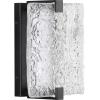 Progress Lighting LED Stone Glass Sconce Collection Brushed Nickel ADA Wall Sconce, 8.50×8.00×8.00(Black)