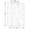Progress Lighting LED Stone Glass Sconce Collection Brushed Nickel ADA Wall Sconce, 8.50×8.00×8.00(Black)